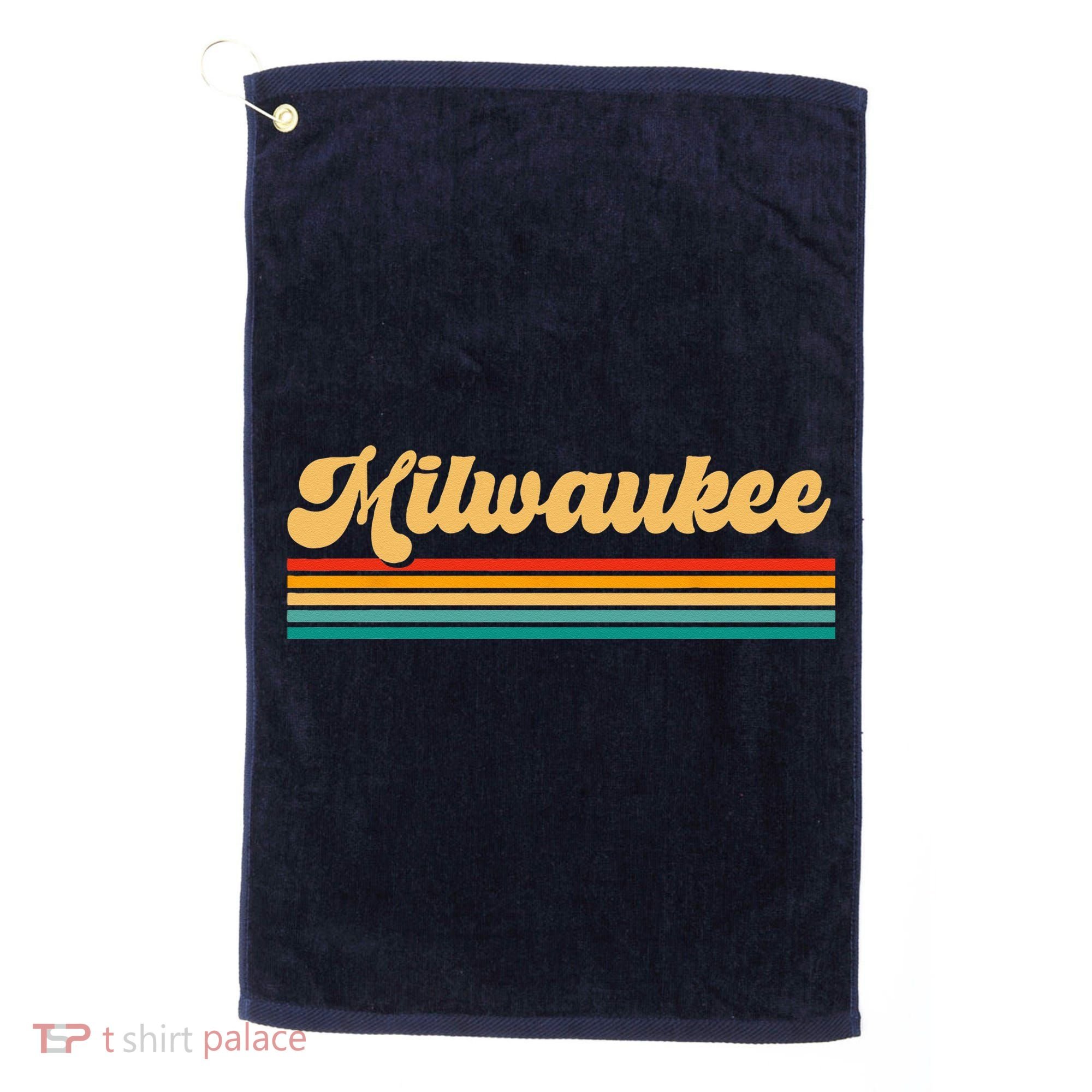 Retro City Of Milwaukee Golf Towel