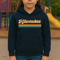 Retro City Of Milwaukee Kids Hoodie thumb 3