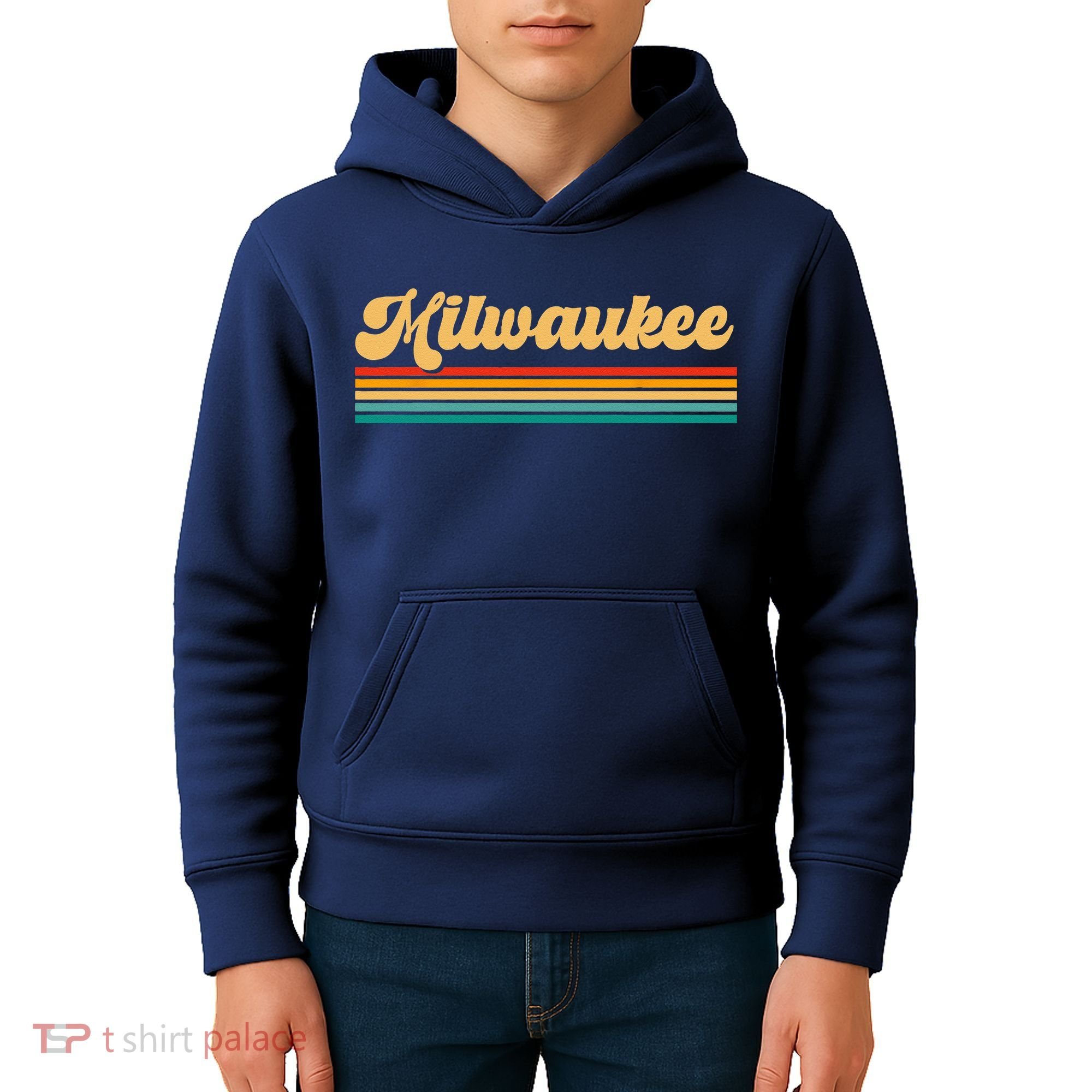 Retro City Of Milwaukee Kids Hoodie