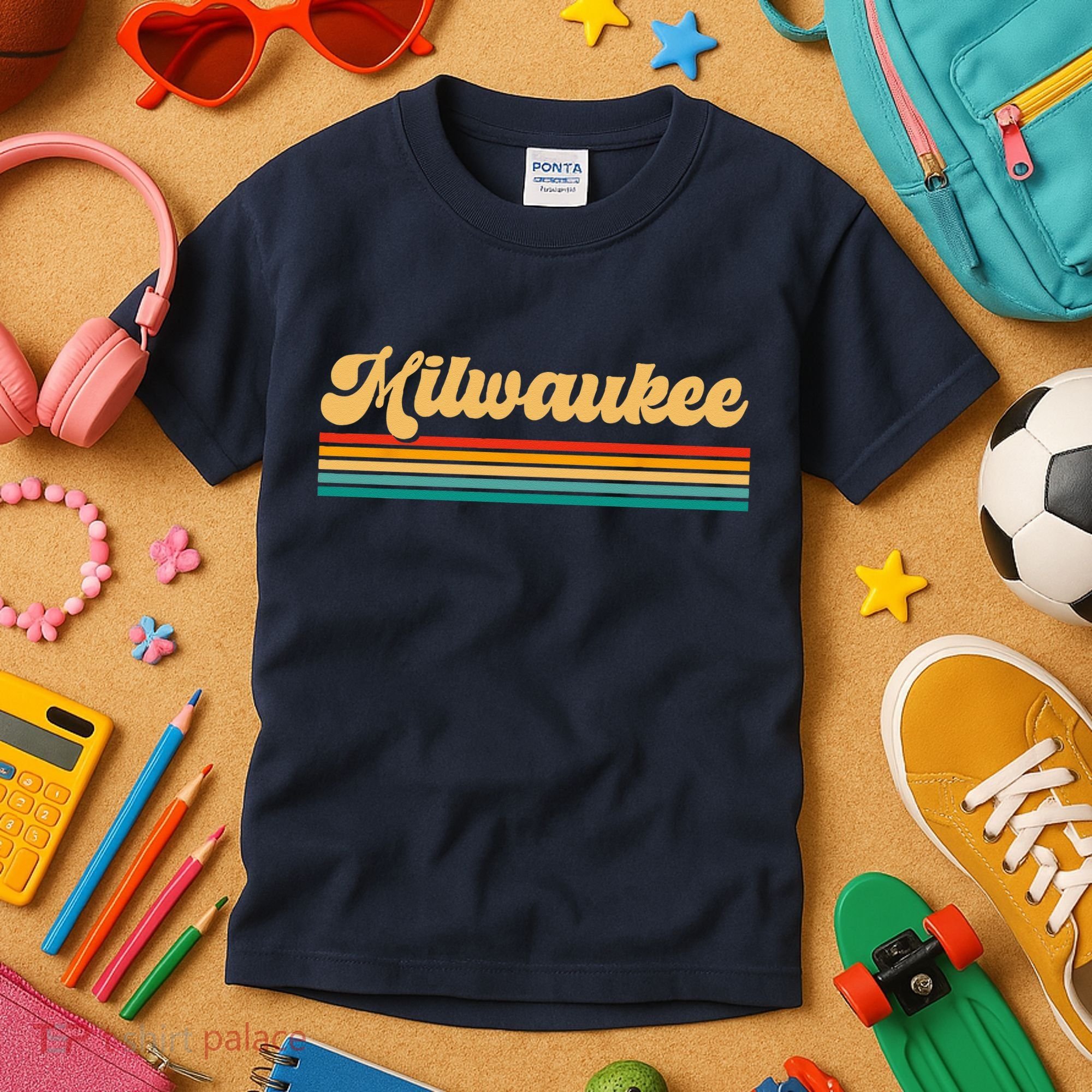 Retro City Of Milwaukee Kids T-Shirt