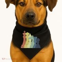 Retro Chess Outfit Chess Player USA-Made Doggie Bandana thumb 1