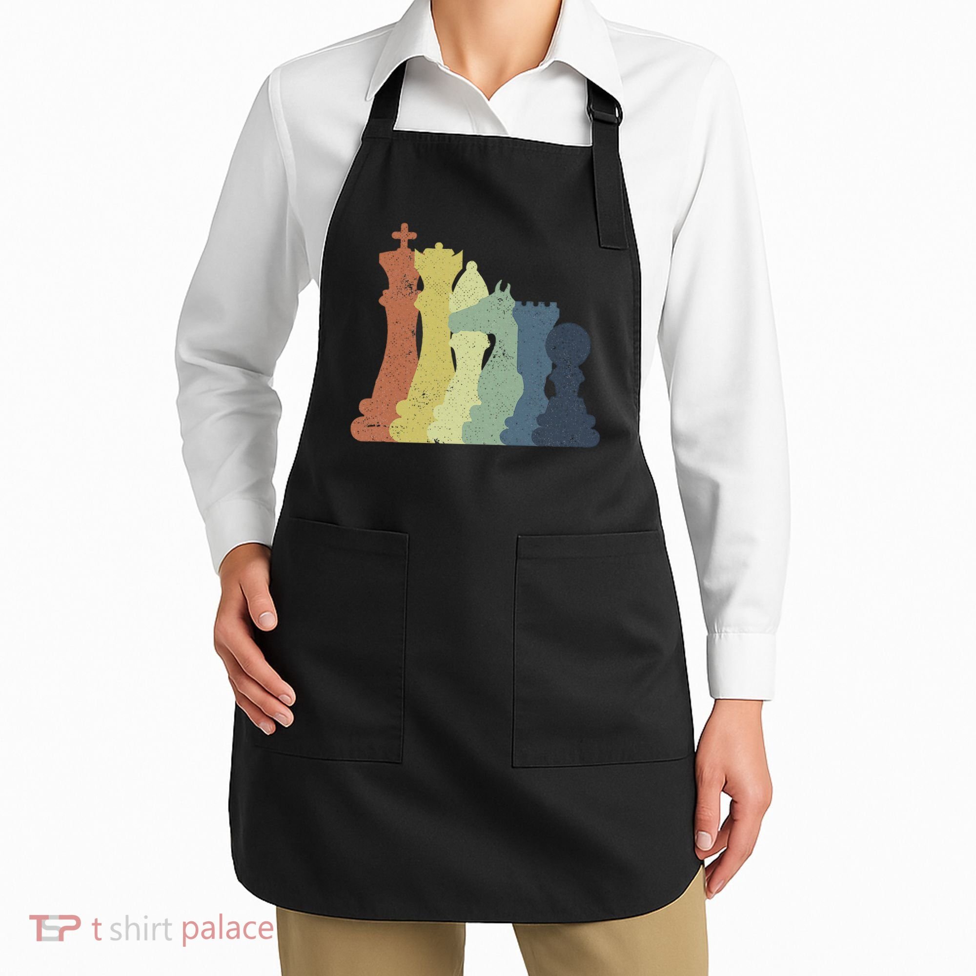 Retro Chess Outfit Chess Player Apron