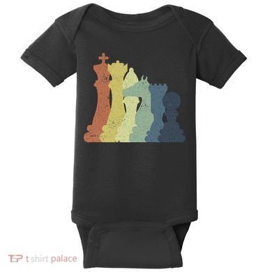 Retro Chess Outfit Chess Player Baby Bodysuit