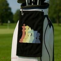 Retro Chess Outfit Chess Player Golf Towel thumb 2