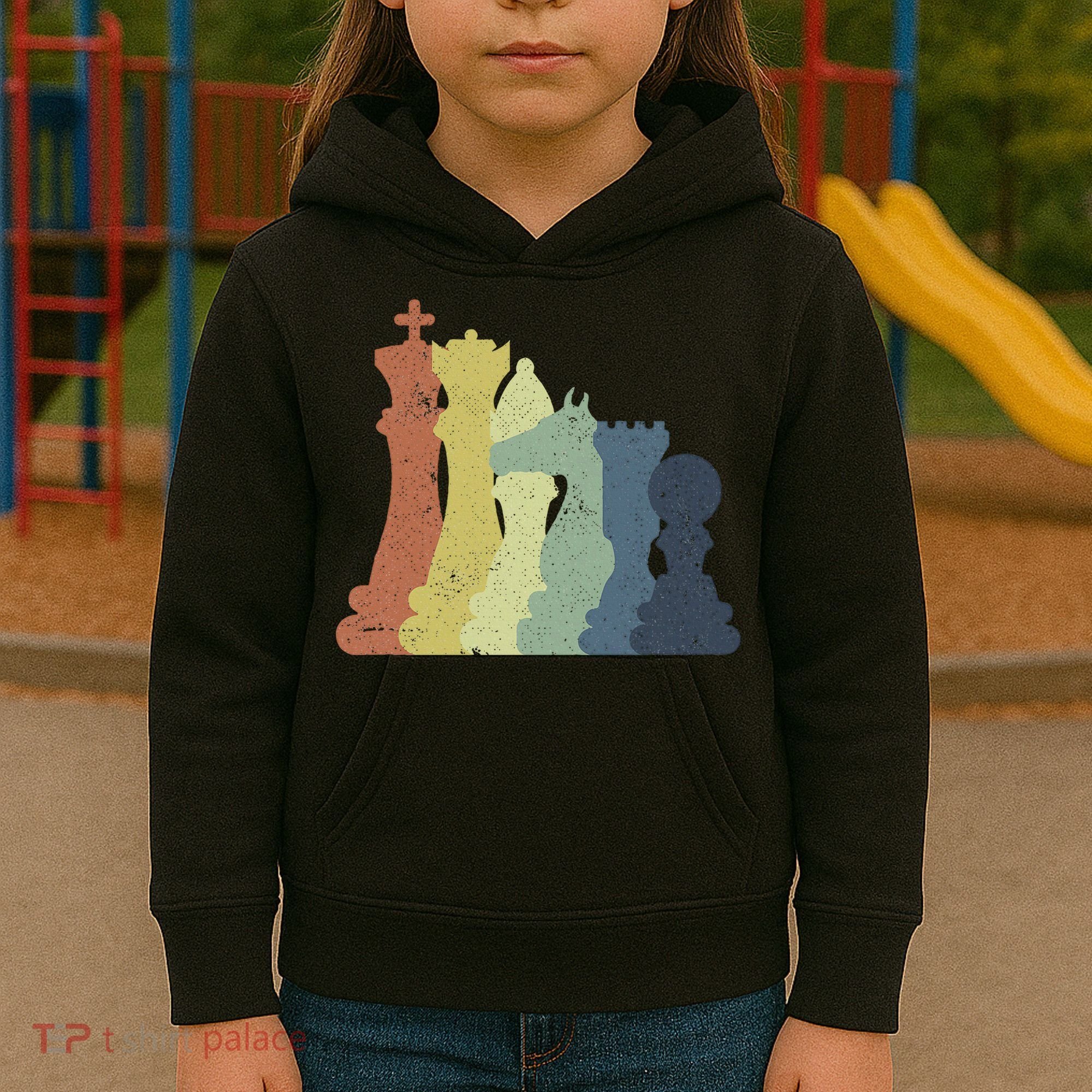 Retro Chess Outfit Chess Player Kids Hoodie