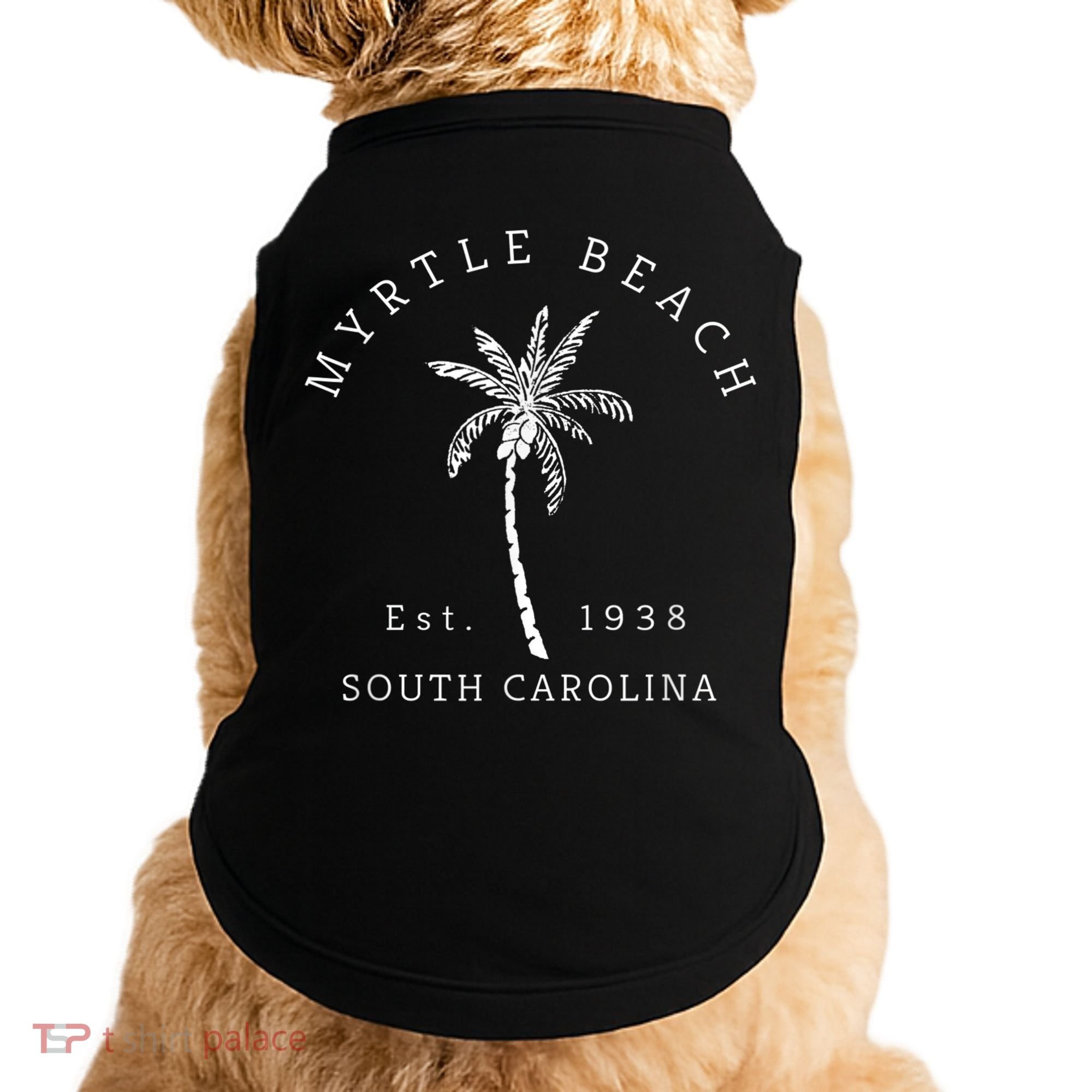 Retro Cool Original Myrtle Beach SC Palm Tree Novelty Doggie Tank