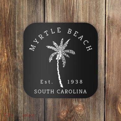 Retro Cool Original Myrtle Beach SC Palm Tree Novelty Coaster