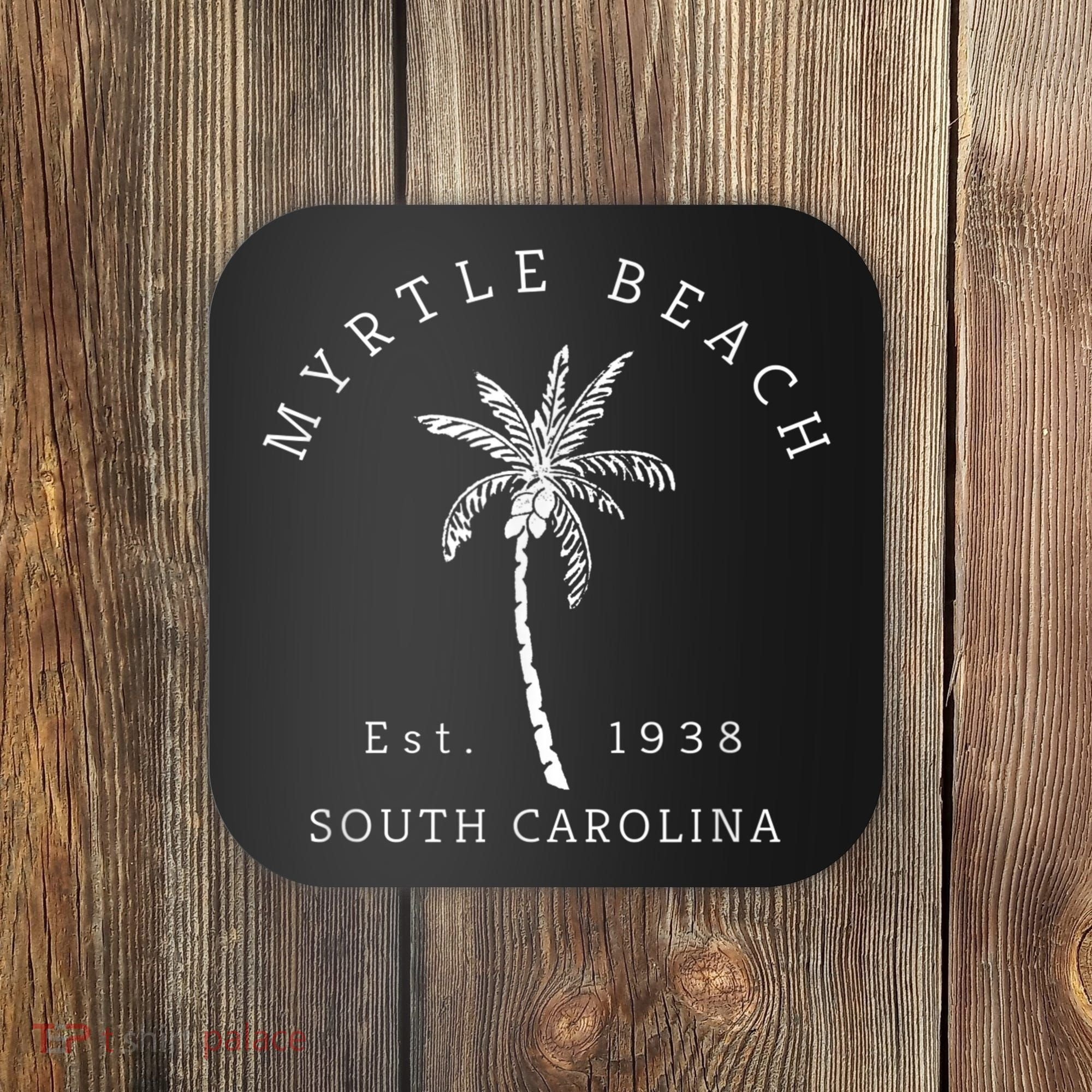 Retro Cool Original Myrtle Beach SC Palm Tree Novelty Coaster