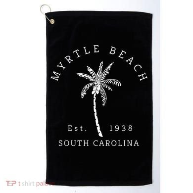 Retro Cool Original Myrtle Beach SC Palm Tree Novelty Golf Towel