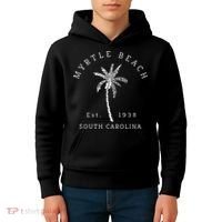 Retro Cool Original Myrtle Beach SC Palm Tree Novelty Kids Hoodie thumb 4