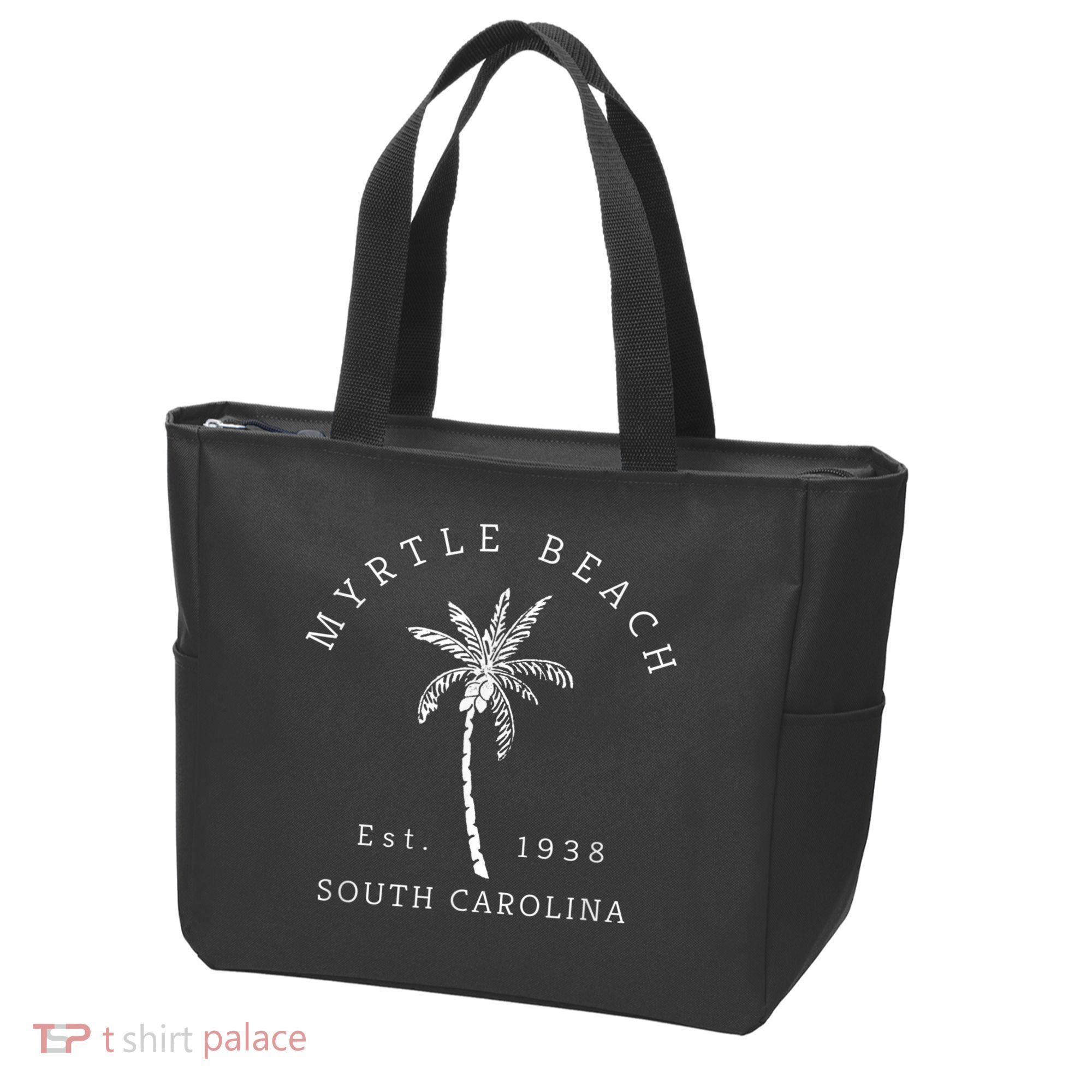 Retro Cool Original Myrtle Beach SC Palm Tree Novelty Tote Bag