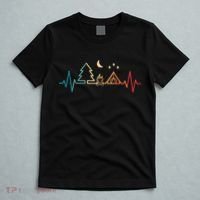 Retro Camping Outdoor Heartbeat Nature Camper Hiking T-Shirt thumb 5