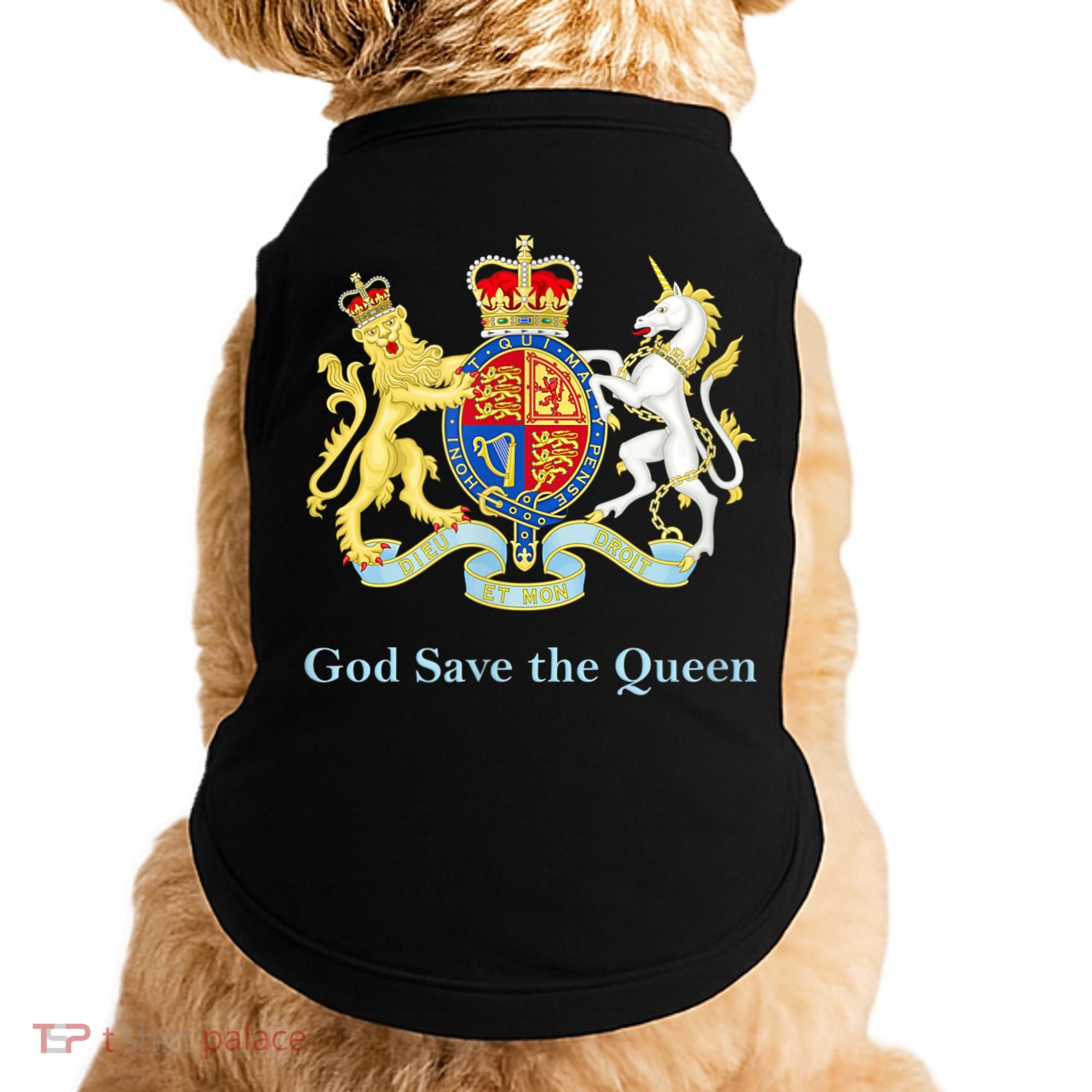 Royal Coat Of Arms, God Save The Queen Doggie Tank
