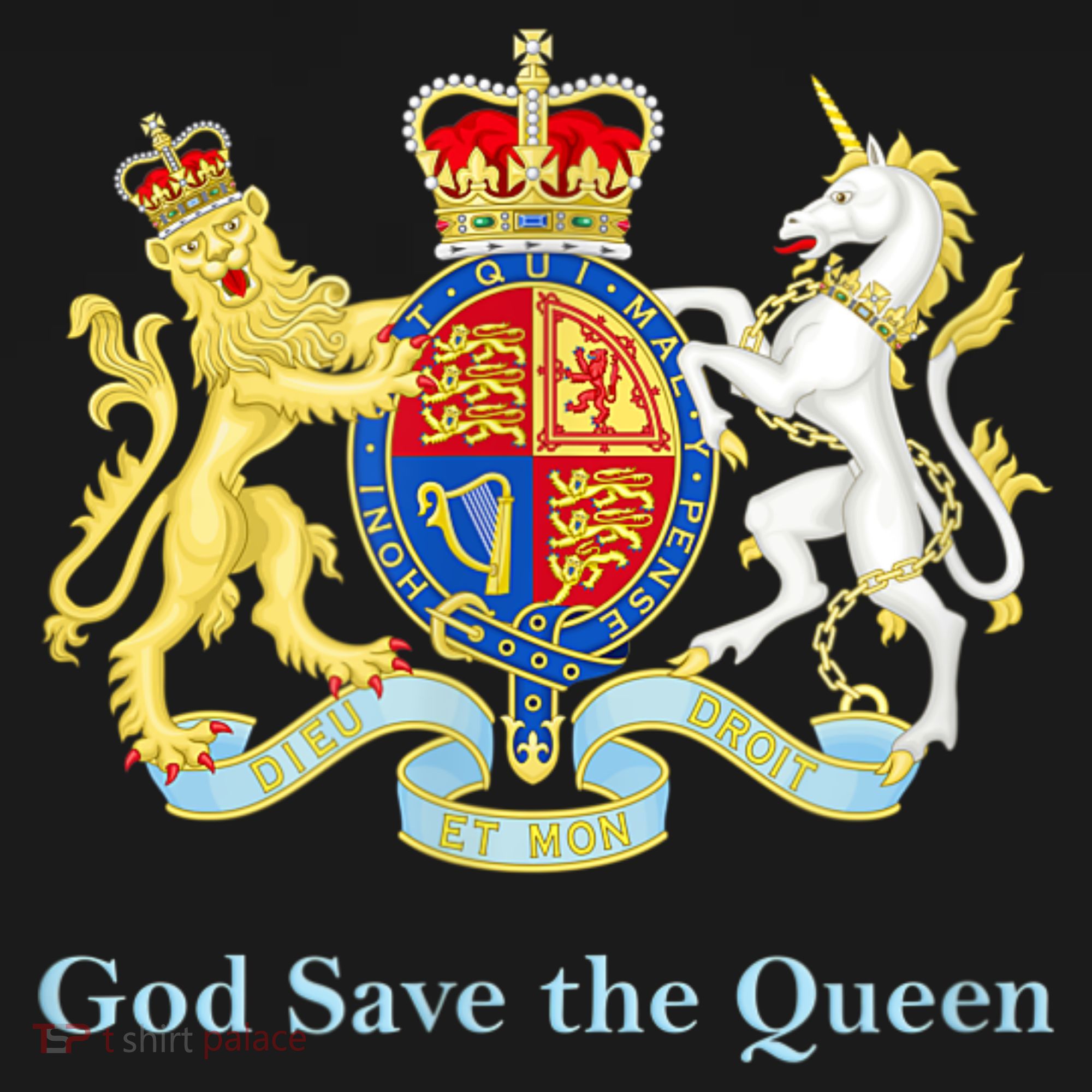 Royal Coat Of Arms, God Save The Queen T-Shirt