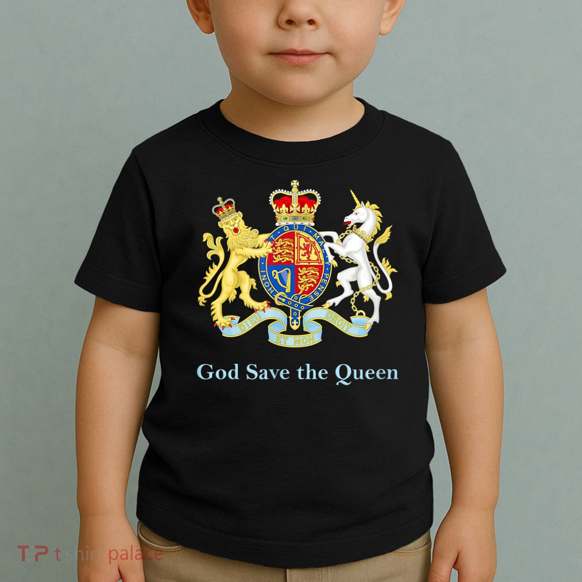 Royal Coat Of Arms, God Save The Queen Toddler T-Shirt