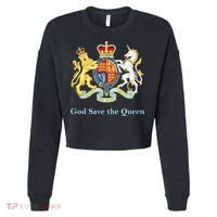 Royal Coat Of Arms, God Save The Queen Cropped Pullover Crew thumb 0