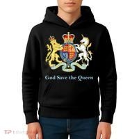Royal Coat Of Arms, God Save The Queen Kids Hoodie thumb 4