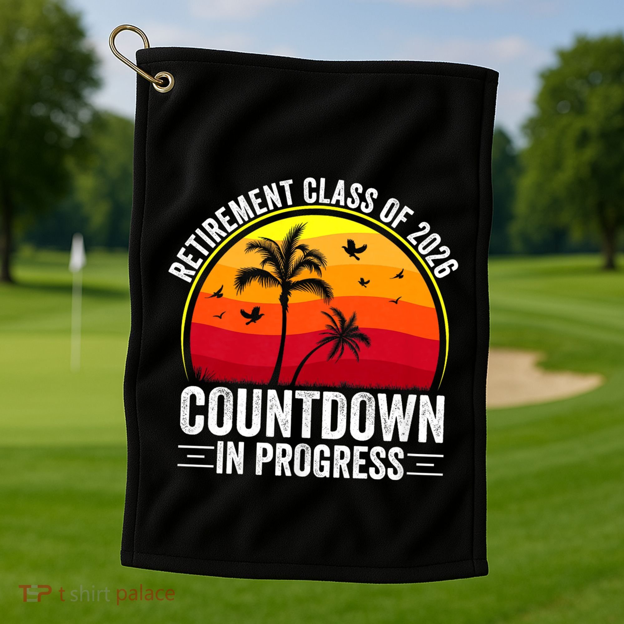 Retirement Class Of 2026 Countdown In Progress Teacher Golf Towel