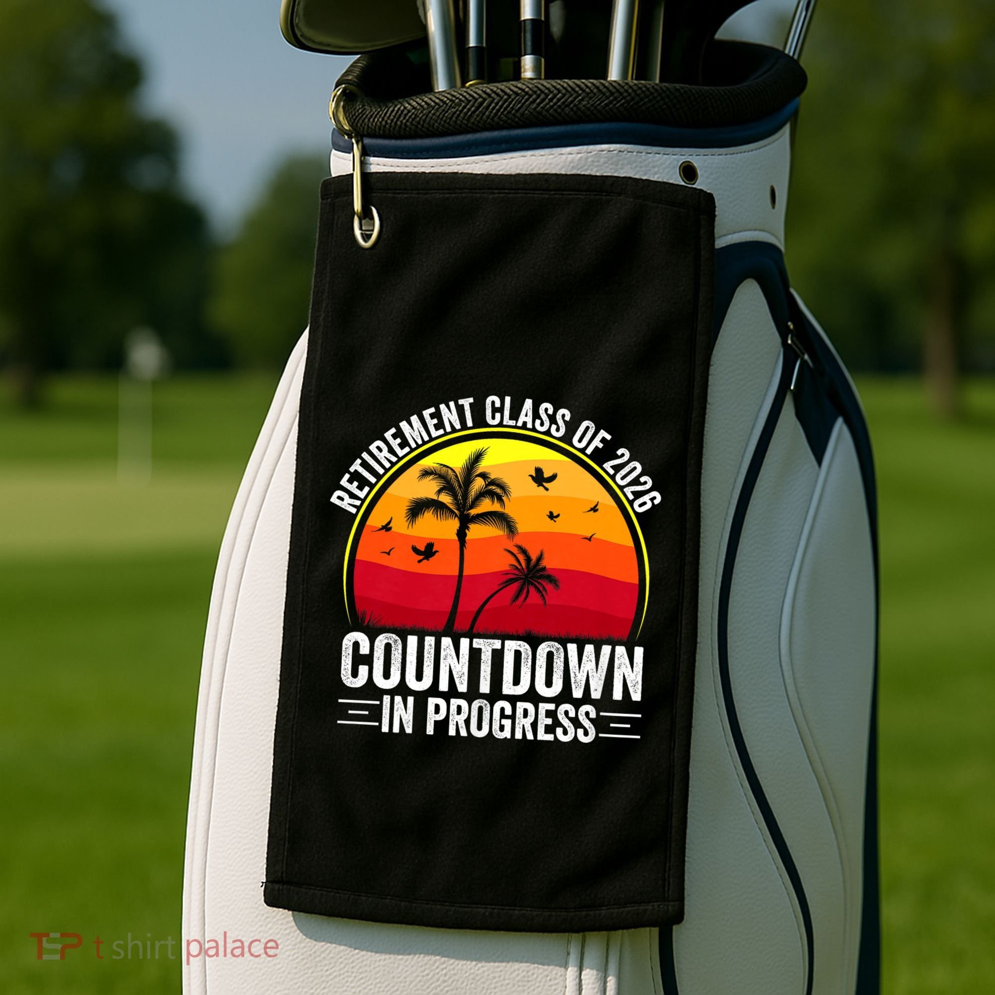Retirement Class Of 2026 Countdown In Progress Teacher Golf Towel