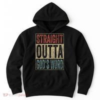 Retro Christian Outfit Straight Outta God's Word Hoodie thumb 0