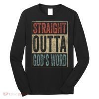 Retro Christian Outfit Straight Outta God's Word Long Sleeve Shirt thumb 0