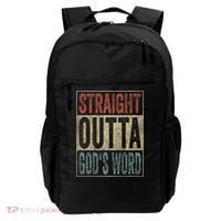 Retro Christian Outfit Straight Outta God's Word Backpack thumb 0