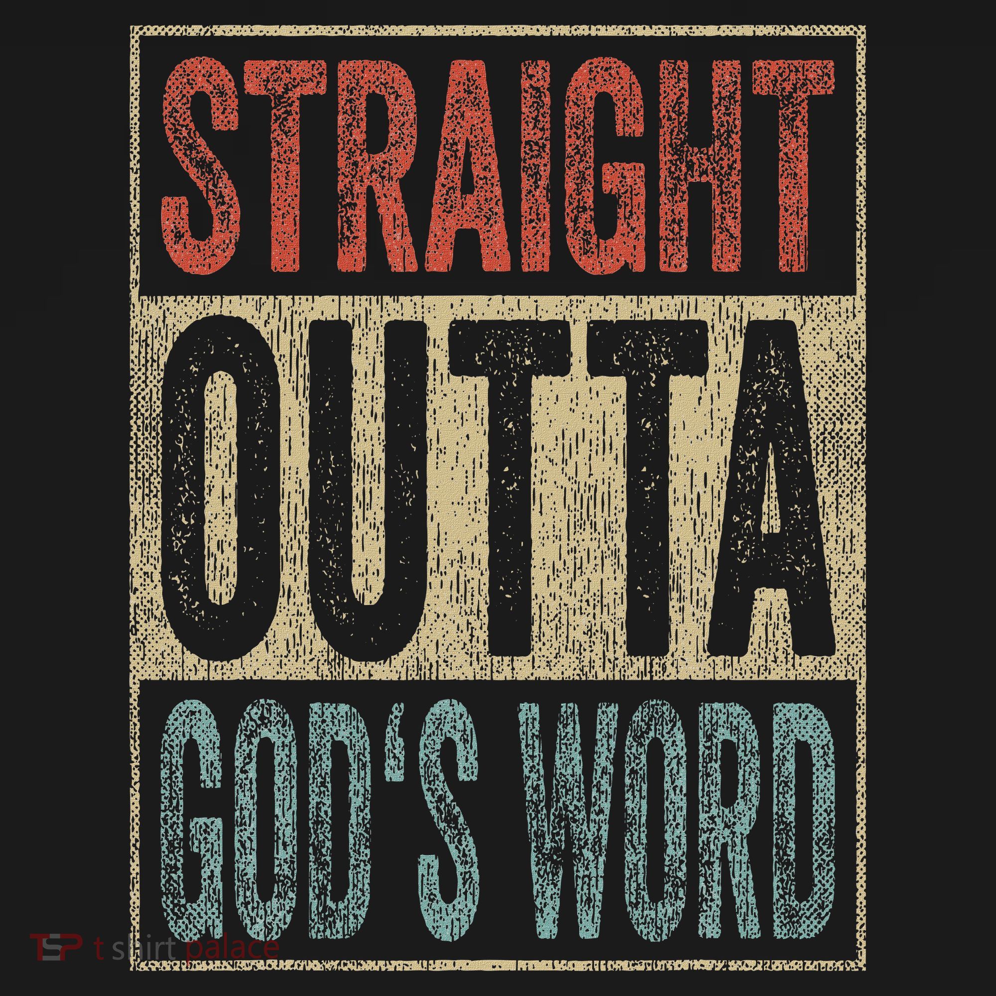 Retro Christian Outfit Straight Outta God's Word Mousepad