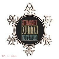Retro Christian Outfit Straight Outta God's Word Ornament thumb 0