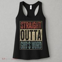 Retro Christian Outfit Straight Outta God's Word Women's Tank Top thumb 3