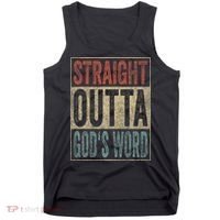 Retro Christian Outfit Straight Outta God's Word Tank Top thumb 0