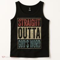 Retro Christian Outfit Straight Outta God's Word Tank Top thumb 2