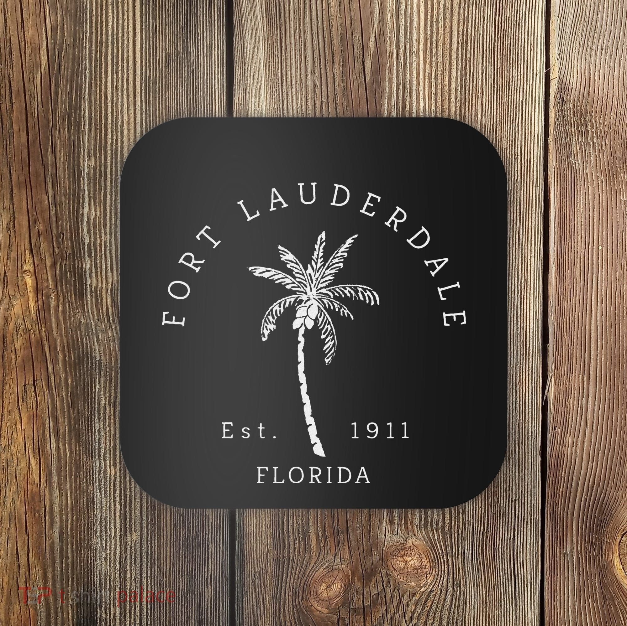 Retro Cool Original Fort Lauderdale Palm Tree Novelty Art Coaster