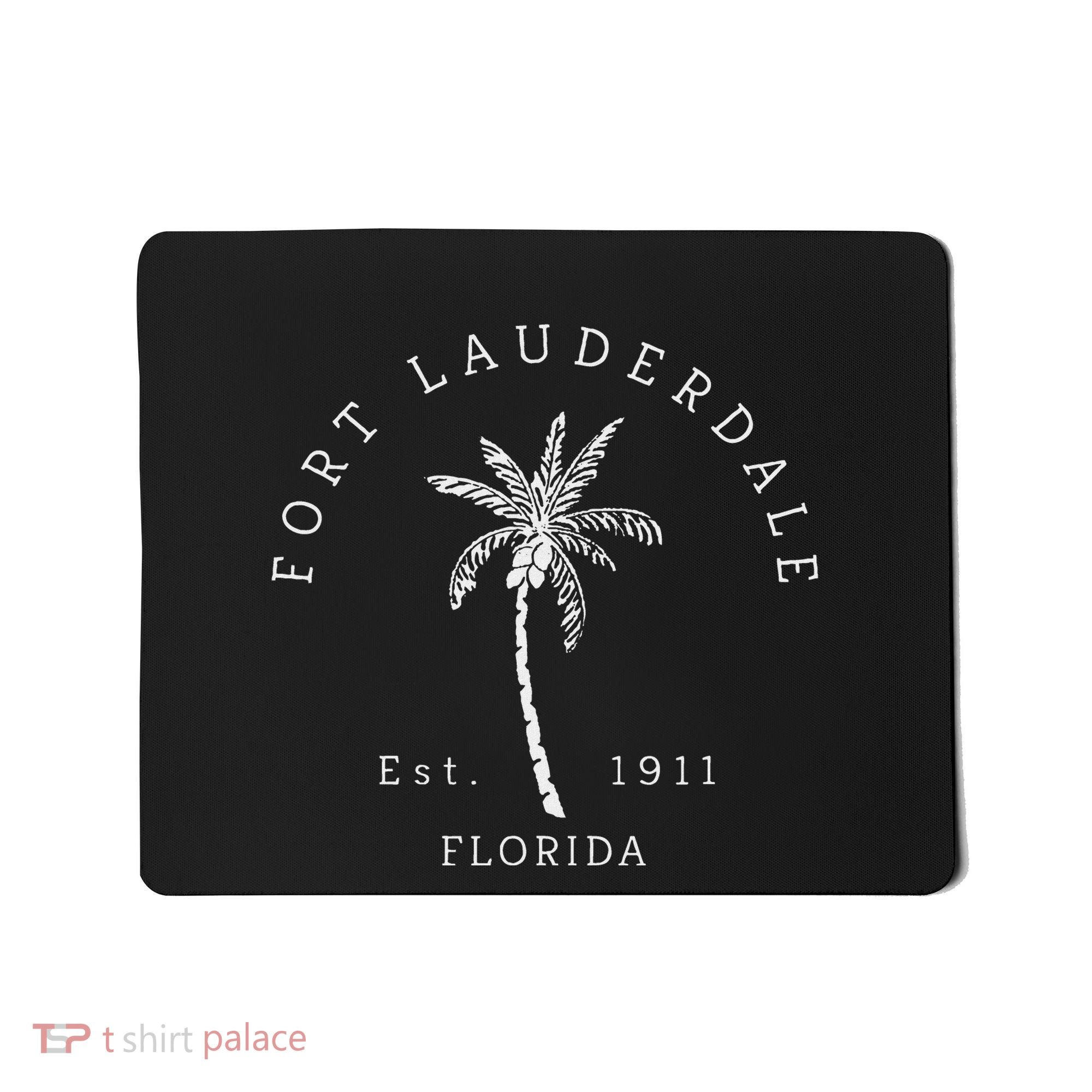 Retro Cool Original Fort Lauderdale Palm Tree Novelty Art Mousepad