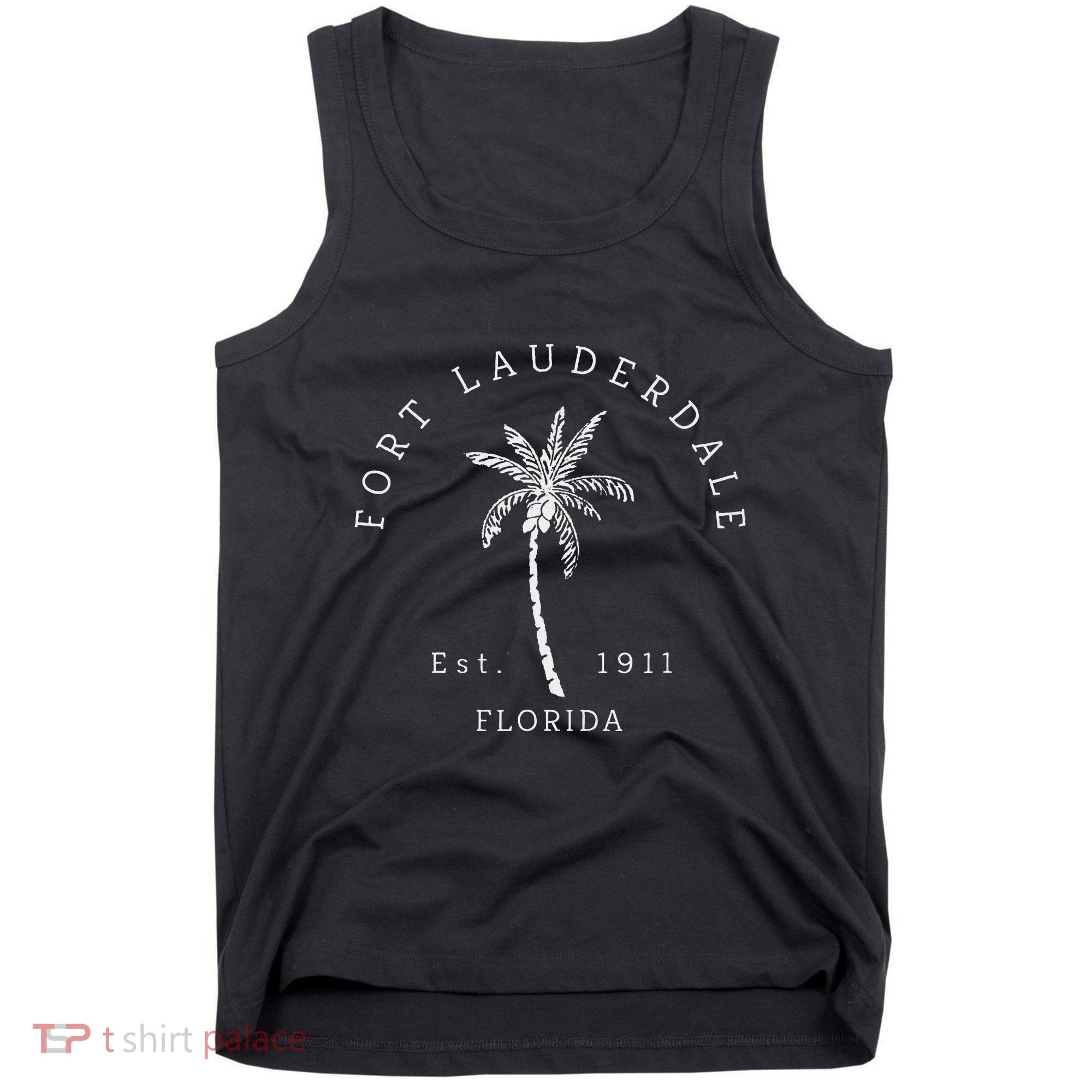 Retro Cool Original Fort Lauderdale Palm Tree Novelty Art Tank Top
