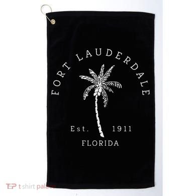 Retro Cool Original Fort Lauderdale Palm Tree Novelty Art Golf Towel