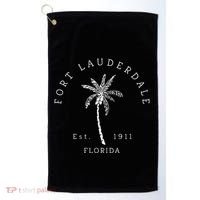 Retro Cool Original Fort Lauderdale Palm Tree Novelty Art Golf Towel thumb 0