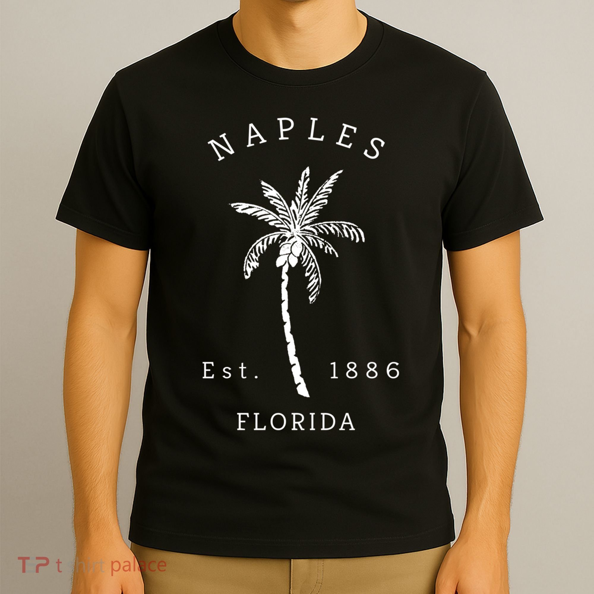 Retro Cool Original Naples Florida Beach Palm Tree Meaningful Gift T-Shirt