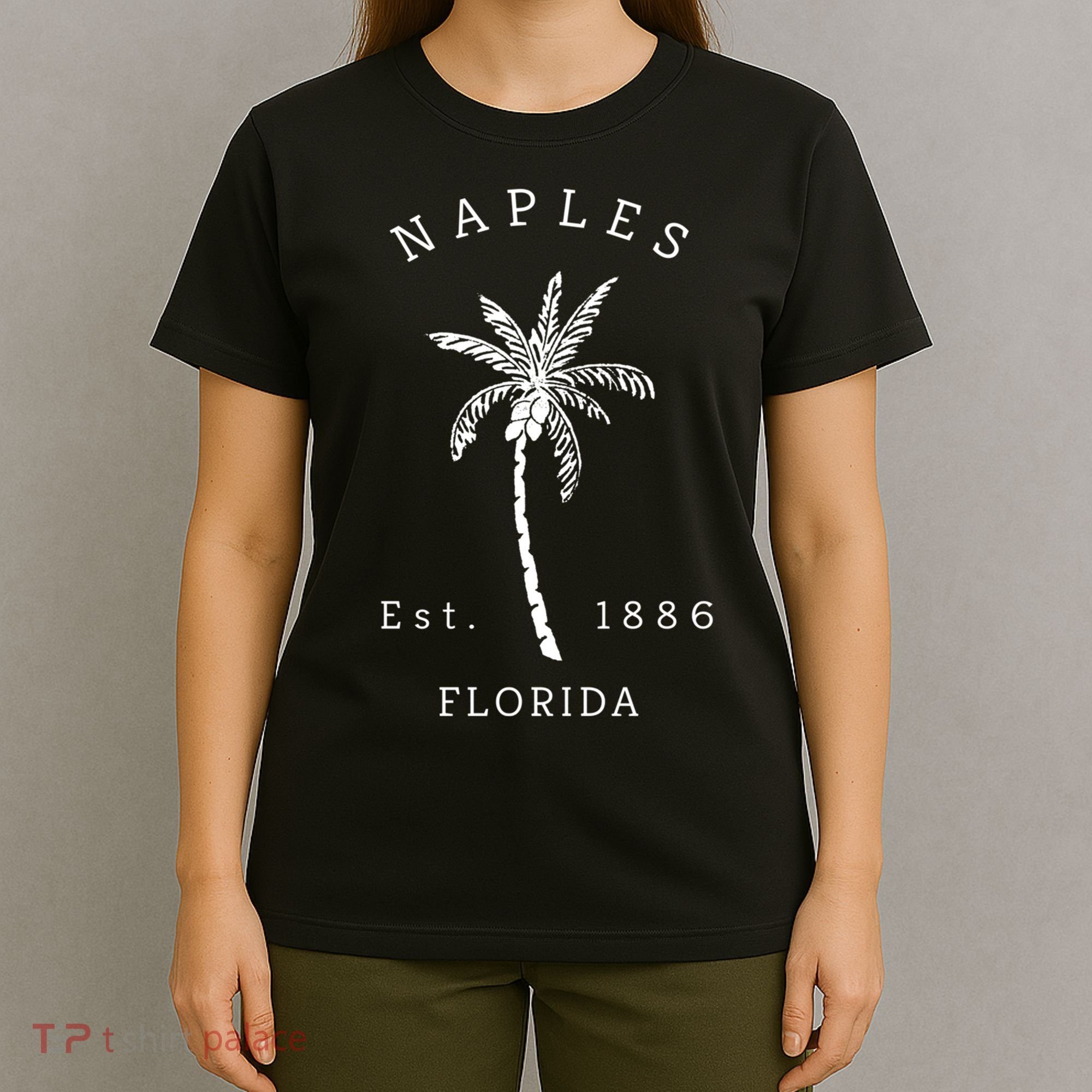 Retro Cool Original Naples Florida Beach Palm Tree Meaningful Gift T-Shirt