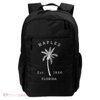 Retro Cool Original Naples Florida Beach Palm Tree Meaningful Gift Backpack thumb 0