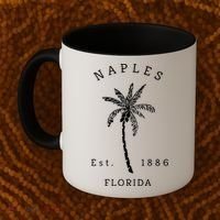 Retro Cool Original Naples Florida Beach Palm Tree Meaningful Gift Coffee Mug thumb 2