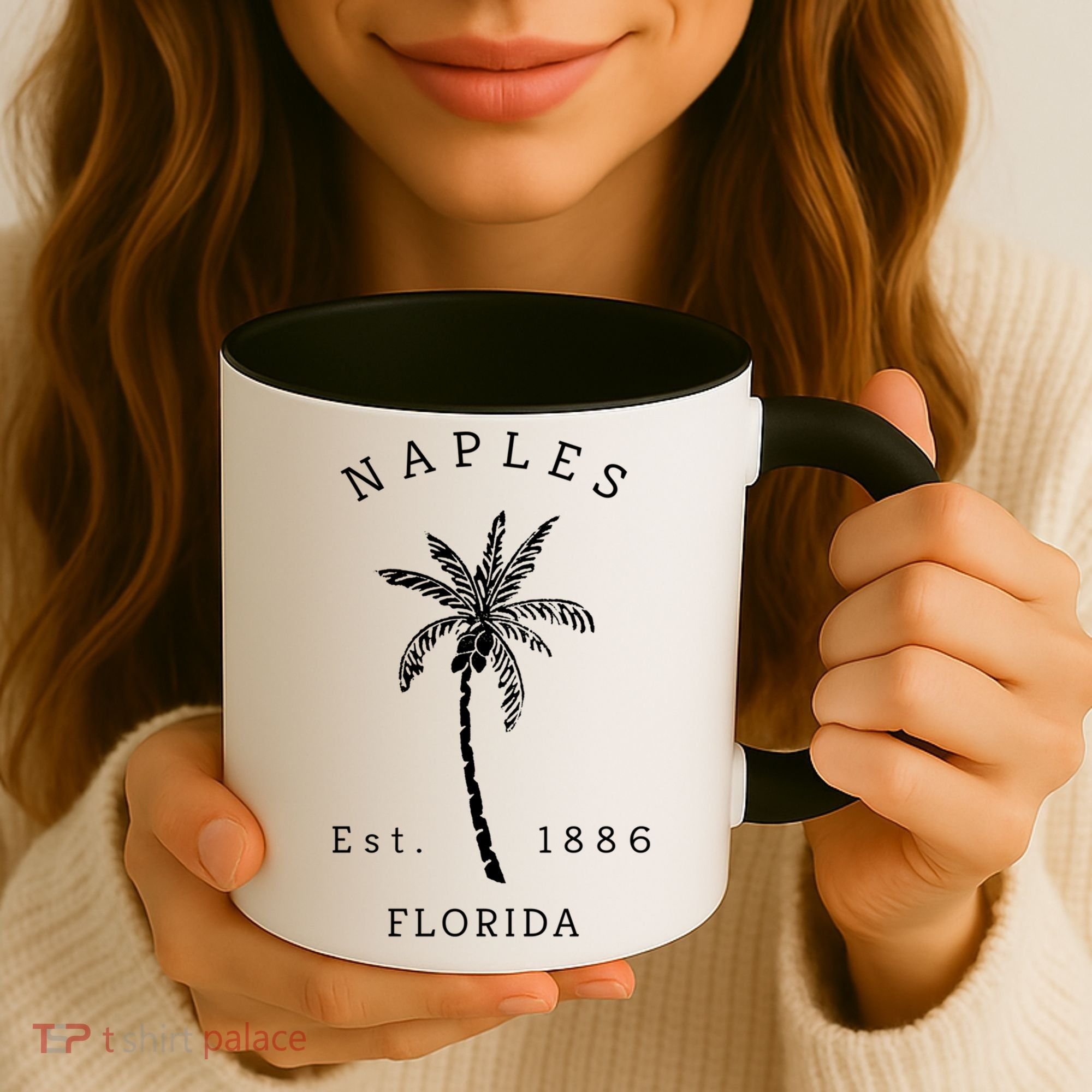 Retro Cool Original Naples Florida Beach Palm Tree Meaningful Gift Coffee Mug