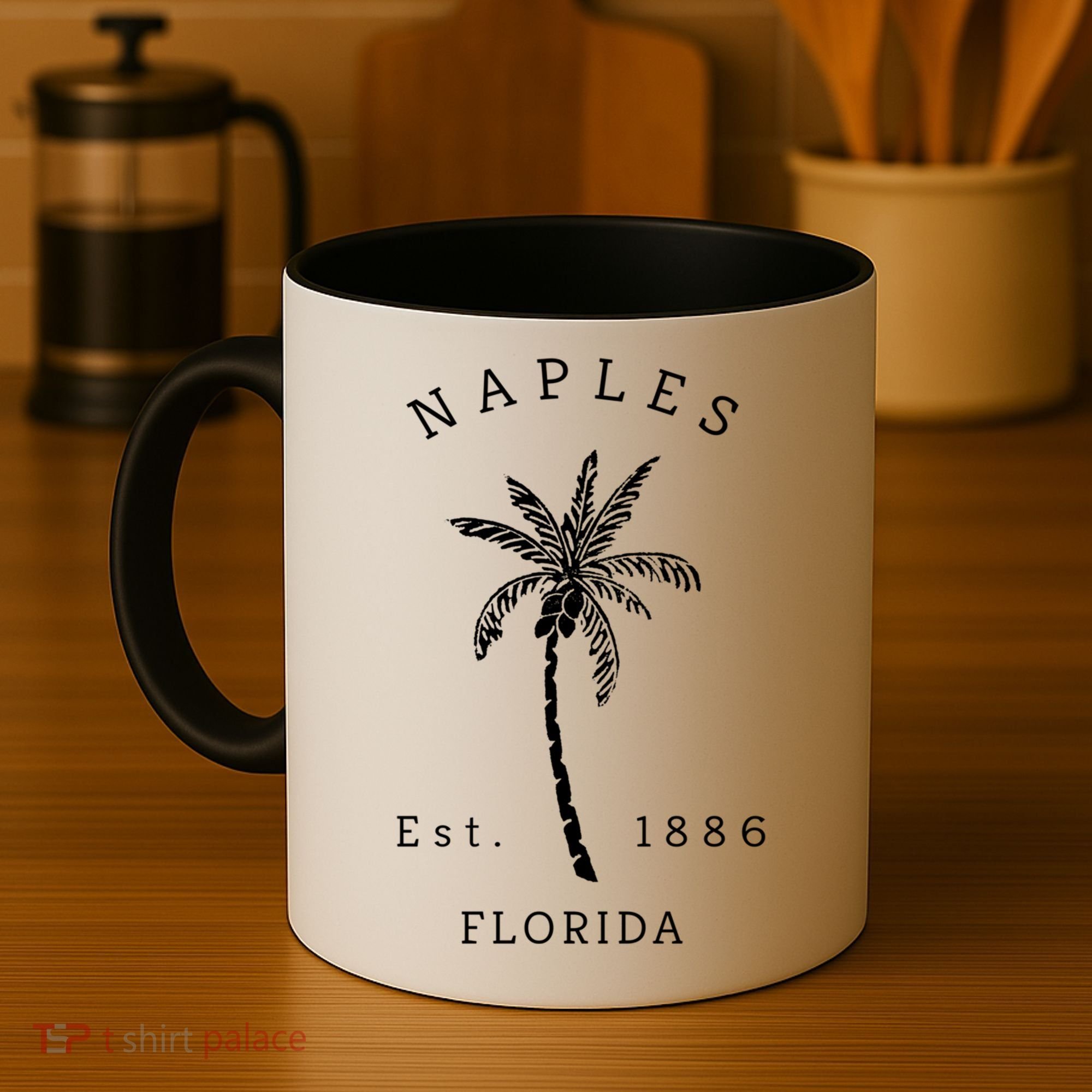 Retro Cool Original Naples Florida Beach Palm Tree Meaningful Gift Coffee Mug