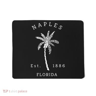 Retro Cool Original Naples Florida Beach Palm Tree Meaningful Gift Mousepad