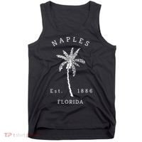 Retro Cool Original Naples Florida Beach Palm Tree Meaningful Gift Tank Top thumb 0
