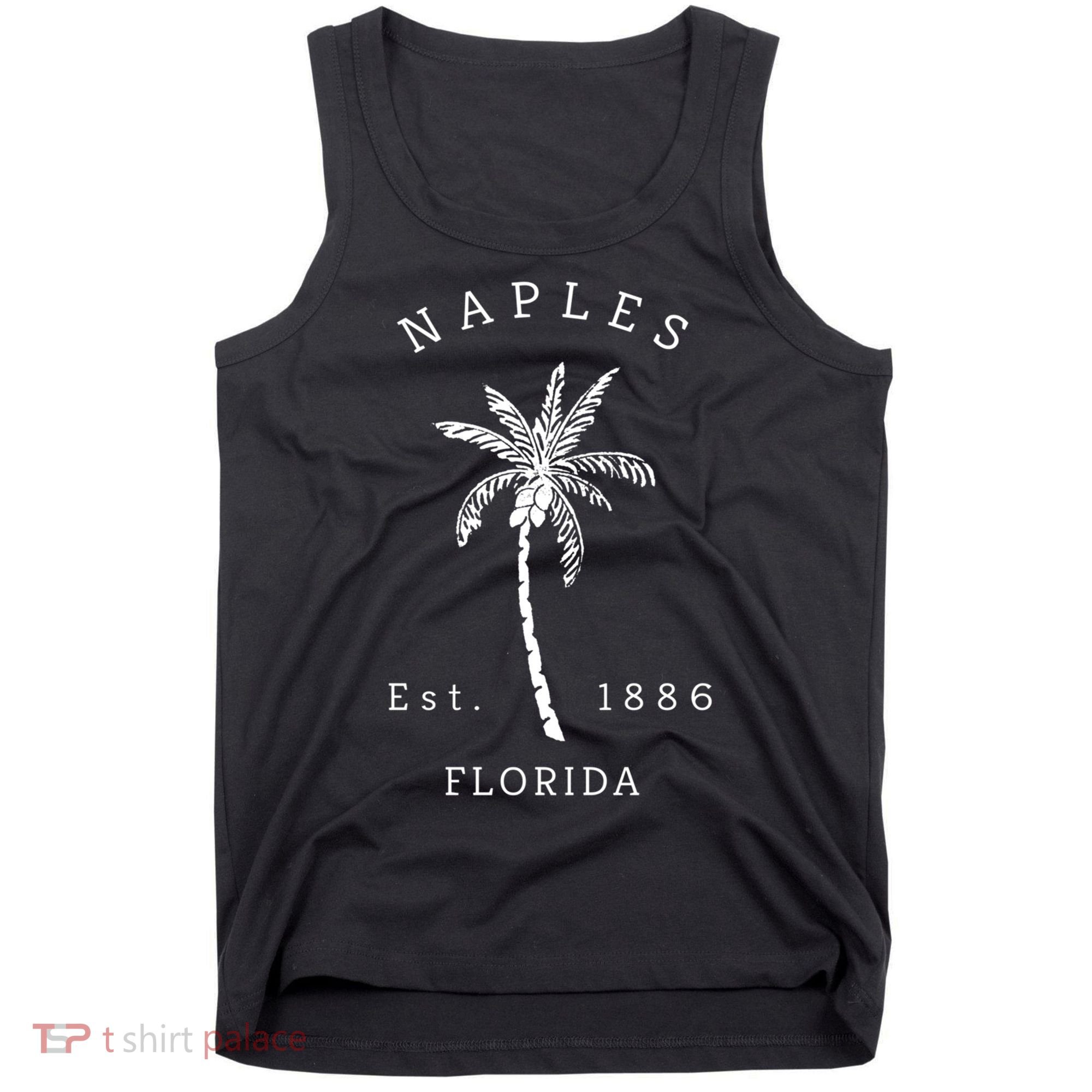 Retro Cool Original Naples Florida Beach Palm Tree Meaningful Gift Tank Top