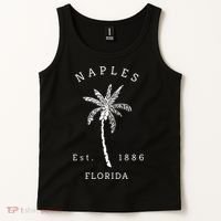 Retro Cool Original Naples Florida Beach Palm Tree Meaningful Gift Tank Top thumb 2