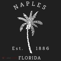 Retro Cool Original Naples Florida Beach Palm Tree Meaningful Gift Golf Towel thumb 3