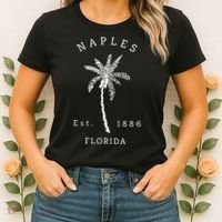 Retro Cool Original Naples Florida Beach Palm Tree Meaningful Gift Women's T-Shirt thumb 2