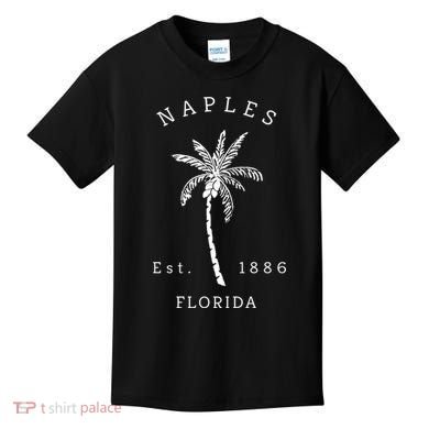 Retro Cool Original Naples Florida Beach Palm Tree Meaningful Gift Kids T-Shirt