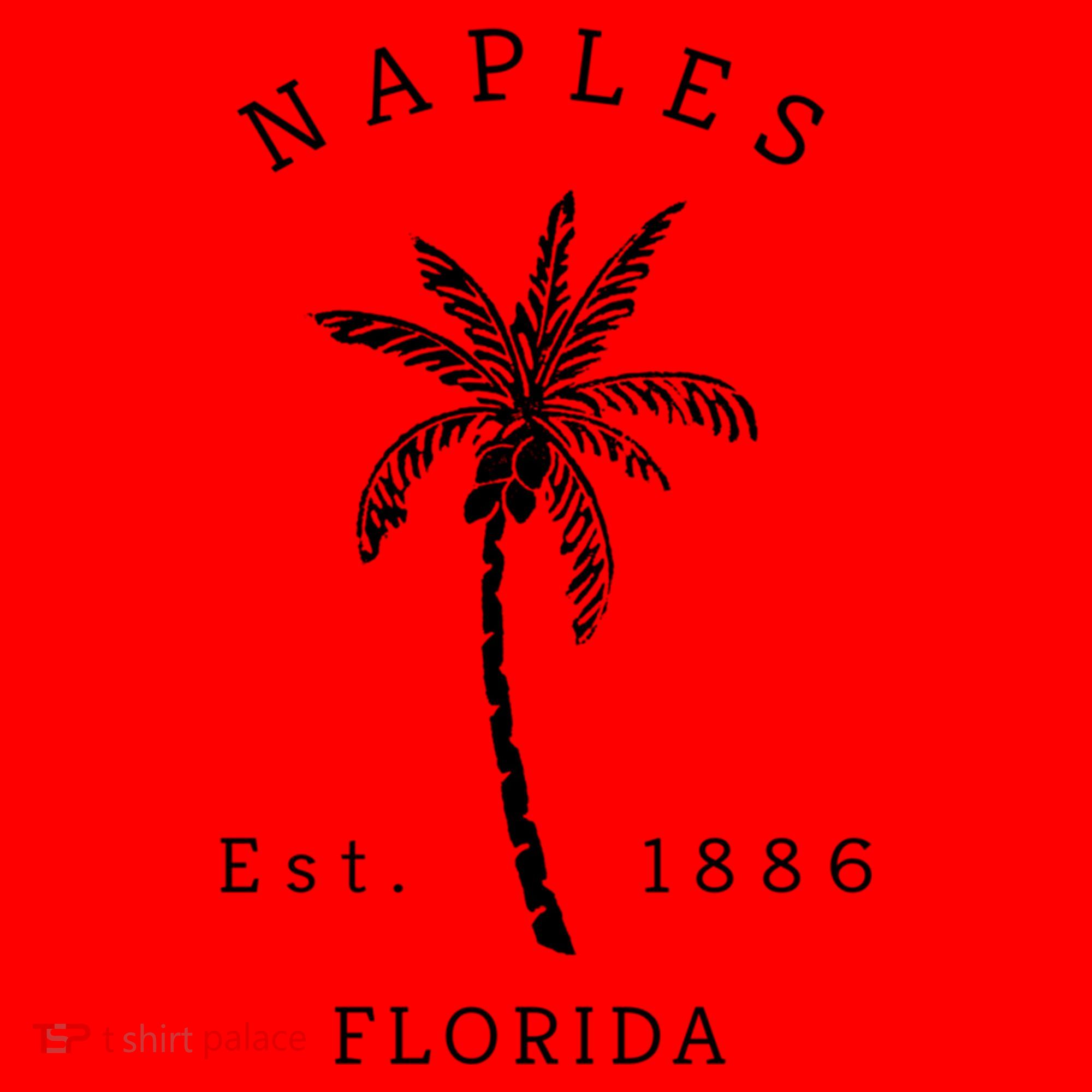 Retro Cool Original Naples Florida Beach Palm Tree Meaningful Gift Santa Hat